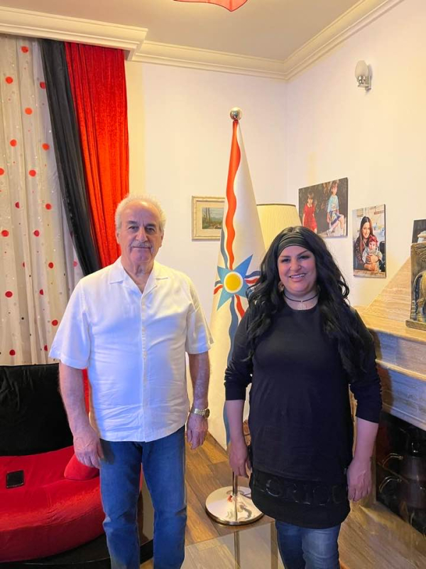 السكرتير العام يستقبل الفنانة الاشورية المتالقة نغم موسى