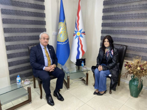 السكرتير العام يستقبل الفنانة القديرة سعاد الياس