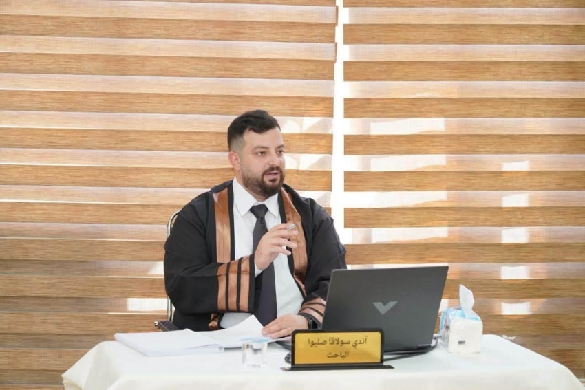 الطالب أندي سولاقا ينال شهادة الماجستير في اللغة السريانية وآدابها